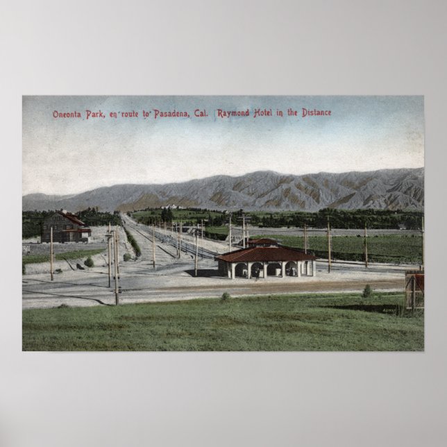 Affiche Oneonta Park & Raymond Hotel (Devant)