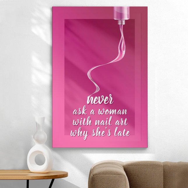 Affiche Ongles Jolis en Rose (Créateur téléchargé)