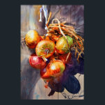 Affiche Onion aquarelle pour cuisine salle à manger<br><div class="desc">"Oignon" ✍︎ Art original - Aquarelle Peinture par Samira Yanushkova Non ART-209</div>