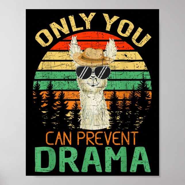 Affiche Only You Can Prevent Drama Llama Camping  (Devant)