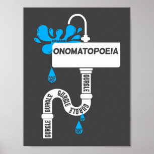Affiche Onomatopoeia écriture ou poésie créative