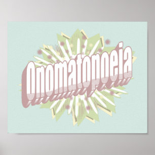 Affiche Onomatopoeia Explosion Anglais
