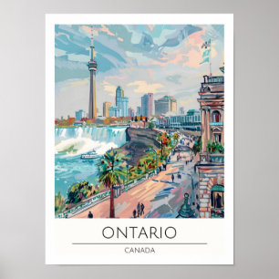 Affiche Ontario Canada Art Illustration Voyage