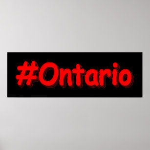 Affiche "#Ontario" Joli design. Commandez dès maintenant 