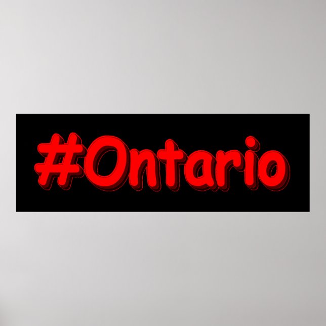 Affiche "#Ontario" Joli design. Commandez dès maintenant  (Devant)