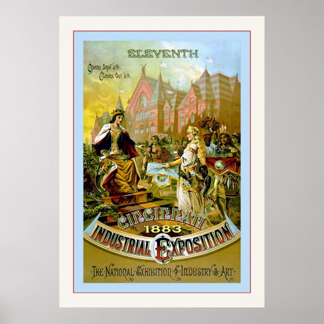 Affiche Onzième Exposition industrielle Cincinnati - Vinta (Devant)