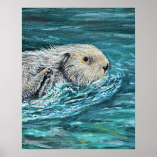 Affiche Ooh Goody Lunchtime Sea Otter Painting