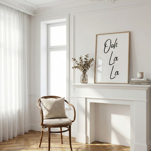 Affiche Ooh La La Expression Française en Blanc Doux (Créateur téléchargé)