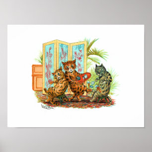 Affiche Oops Cat-astrophe Louis Wain