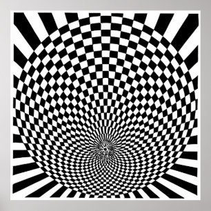 Affiche Op Art, illusion d'optique