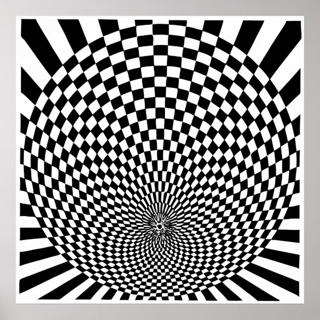Affiche Op Art, illusion d'optique (Devant)