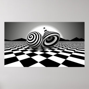 Affiche Op art Landscape