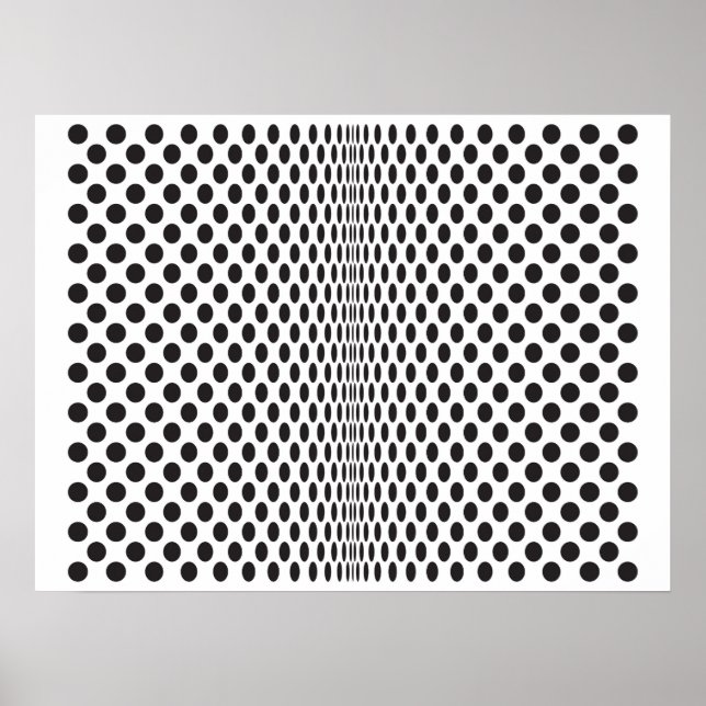 Affiche Op Dots B&W (Devant)