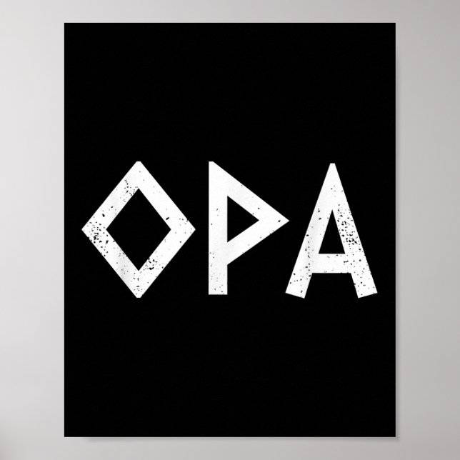 Affiche Opa Grecque Pride Grecque Ancien Drapeau Grec Funn (Devant)