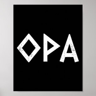 Affiche Opa Grecque Pride Grecque Ancien Drapeau Grec Funn