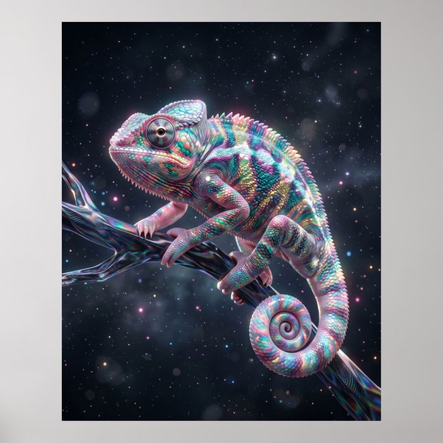 Affiche Opale Caméléon Holo Branche (Devant)