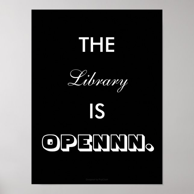 Affiche Open de la Bibliothèque (Devant)