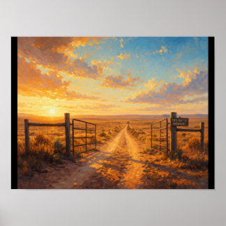 Affiche Open gate leading to nowhere