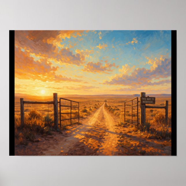 Affiche Open gate leading to nowhere (Devant)