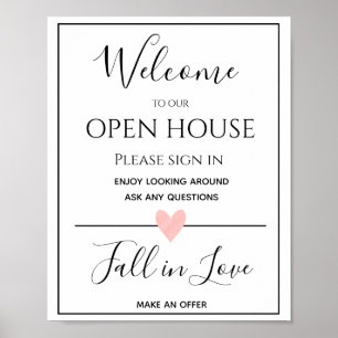 Affiche Open House Real Estate Sign, Immobilier