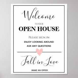 Affiche Open House Real Estate Sign, Immobilier