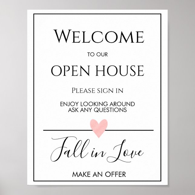 Affiche Open House Real Estate Sign, Immobilier (Devant)