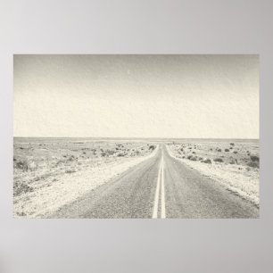 Affiche Open Road Desert Photographie Artiste de l'art Imp