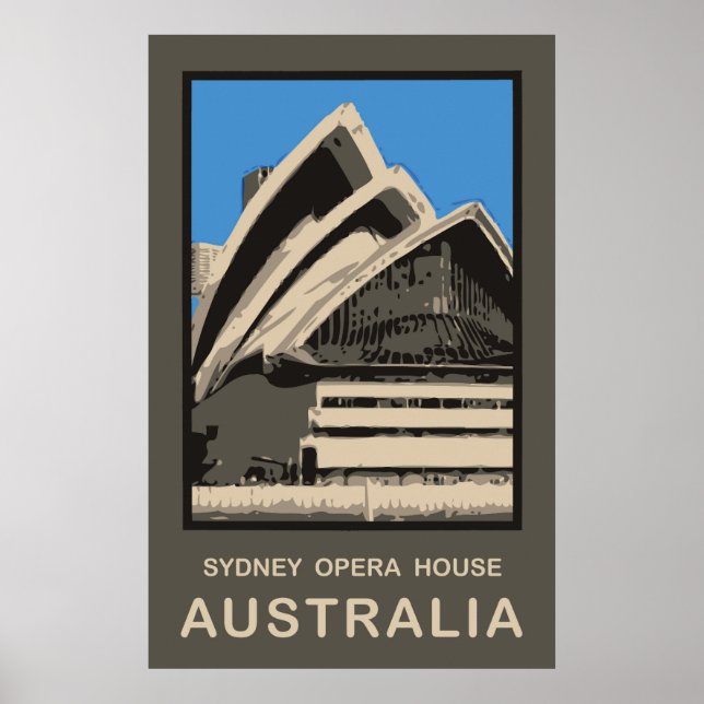 Affiche Opéra d'Australie Sydney (Devant)