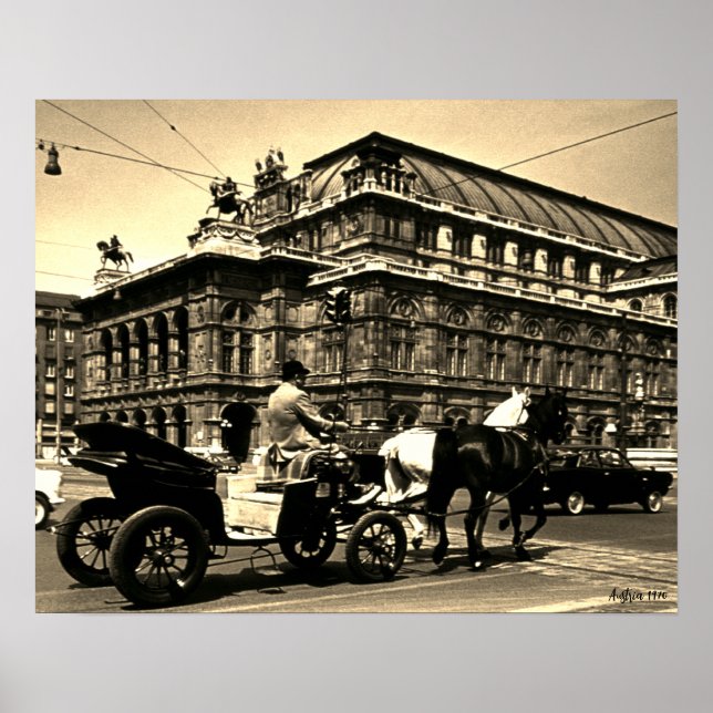Affiche Opéra de la Staatsoper de Vienne en Fiacre en Autr (Devant)