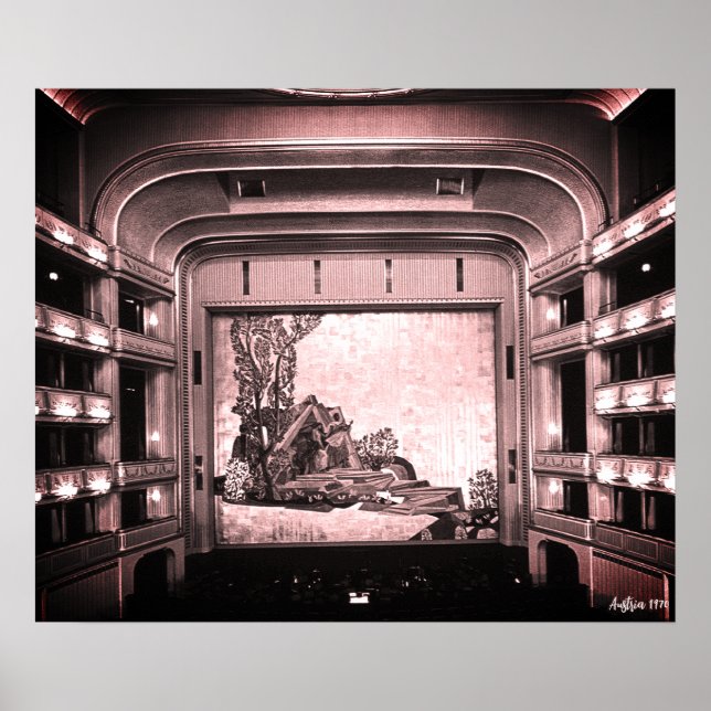 Affiche Opéra de l'intérieur de la Staatsoper de Vienne Au (Devant)