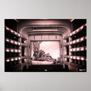 Affiche Opéra de l'intérieur de la Staatsoper de Vienne en