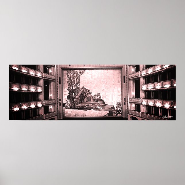 Affiche Opéra de l'intérieur du Staatsoper de Vienne en Au (Devant)