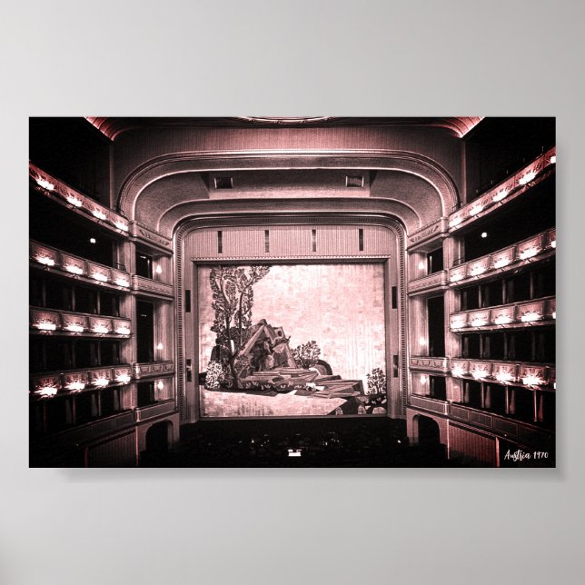 Affiche Opéra de l'Opéra d'État de Vienne en Autriche vint (Devant)