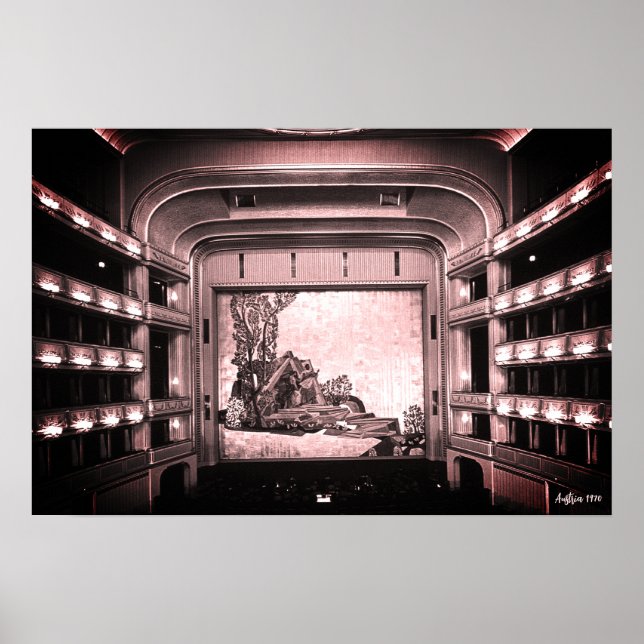 Affiche Opéra de l'Opéra d'État de Vienne en Autriche vint (Devant)
