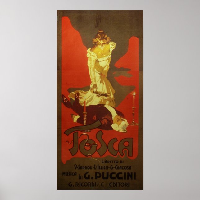 Affiche Opéra de Tosca (Devant)
