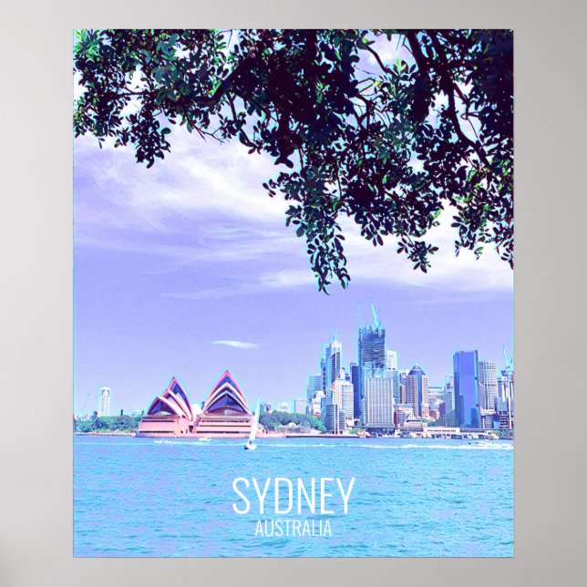 Affiche Opera House Sydney Vue sur l'eau du port de Sydney (Devant)