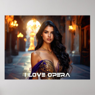 AFFICHE OPÉRA - J'AIME L'OPÉRA
