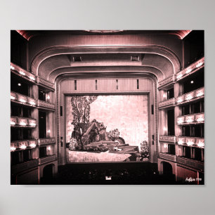 Affiche Opéra Staatsoper de Vienne Autriche intérieur vint