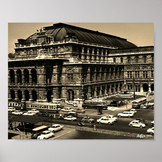 Affiche Opéra Staatsoper de Vienne Autriche vintage (Devant)