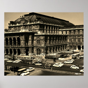 Affiche Opéra Staatsoper de Vienne Autriche vintage