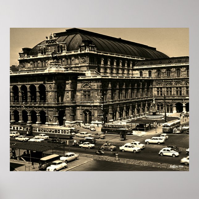 Affiche Opéra Staatsoper de Vienne Autriche vintage (Devant)