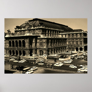 Affiche Opéra Staatsoper de Vienne Autriche vintage