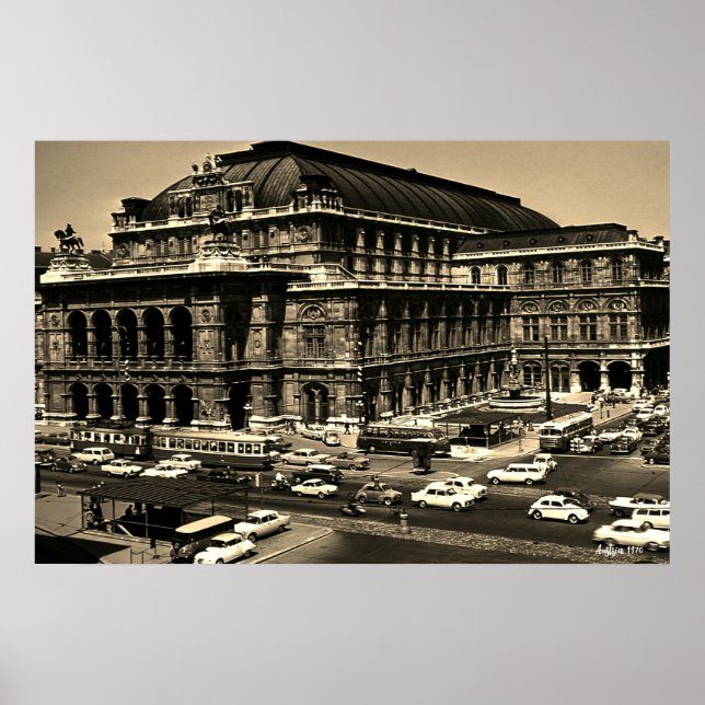 Affiche Opéra Staatsoper de Vienne Autriche vintage (Devant)