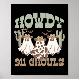 Affiche Opérateur 911 envoie des goules Halloween Fantôme 