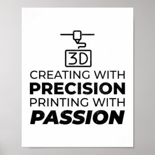 Affiche Opérateur d'imprimante d'impression 3d drôle