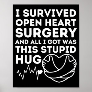 Affiche Opération à cœur ouvert Amour Câlin Survivant Aprè