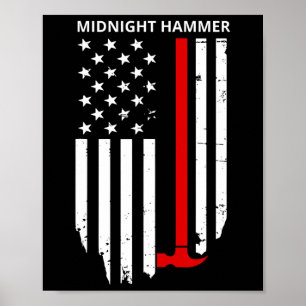 Affiche Opération de jet furtif B-2 Midnight Hammer Drapea