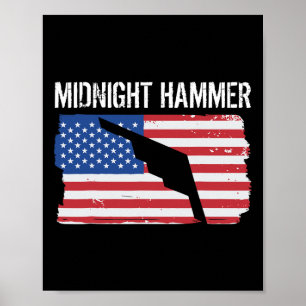 Affiche Opération de jet furtif B-2 Midnight Hammer Drapea