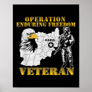Affiche Opération Enduring Freedom Oef Combat Vint vétéran