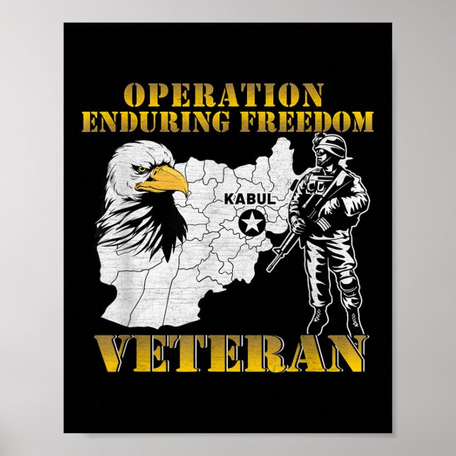 Affiche Opération Enduring Freedom Oef Combat Vint vétéran (Devant)